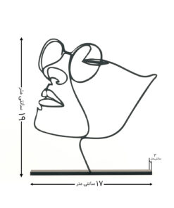 مجسمه مینیمال مدل عینک کد 7059