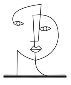 مجسمه فلزی مینیمال مدل دلنواز کد 7081