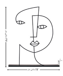 مجسمه فلزی مینیمال مدل دلنواز کد 7081