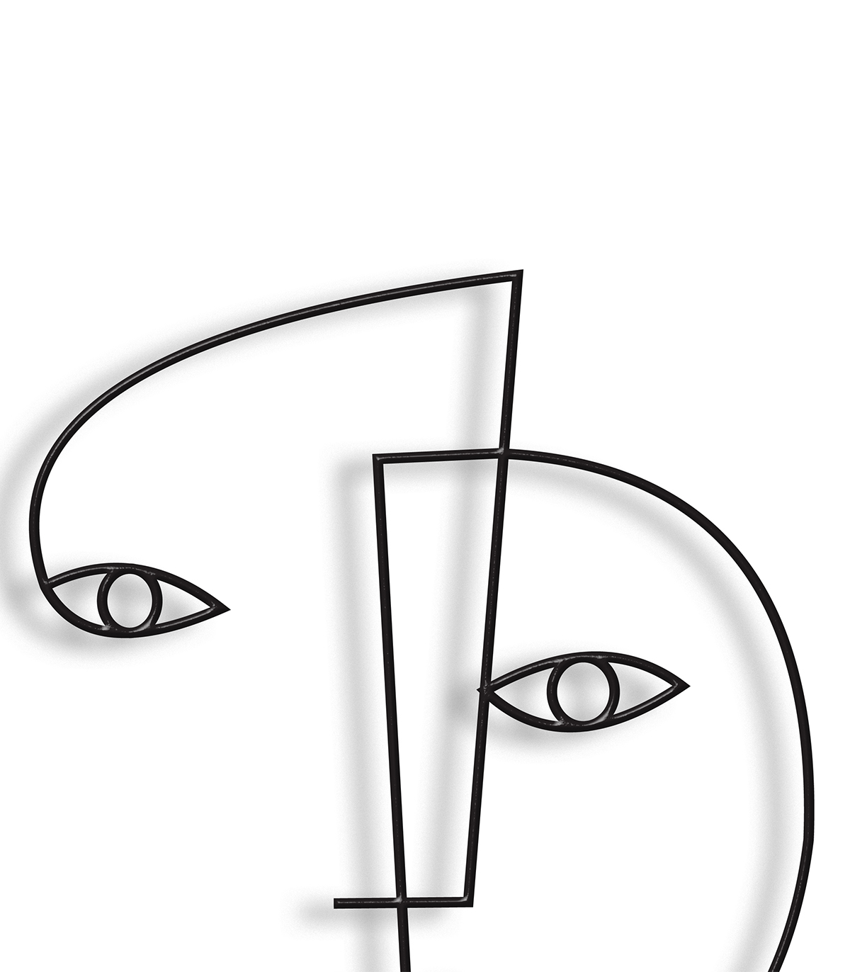 مجسمه فلزی مینیمال مدل دلنواز کد 7081