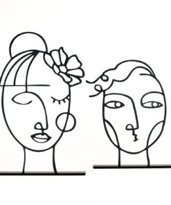 مجسمه مینیمال فلزی مدل تبسم و آرت پسر کد  7091 و 7092