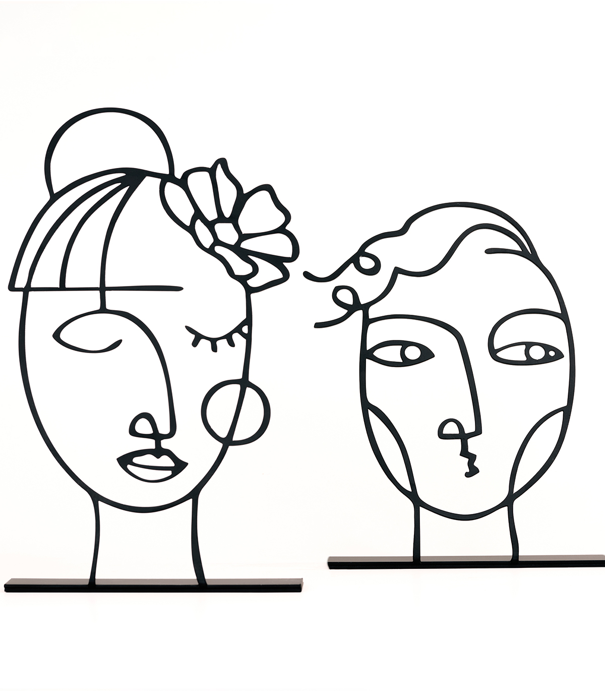 مجسمه مینیمال فلزی مدل تبسم و آرت پسر کد 7091 و 7092