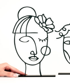 مجسمه مینیمال فلزی مدل تبسم و آرت پسر کد 7091 و 7092