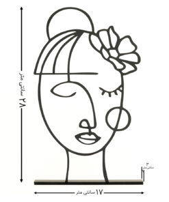 مجسمه مینیمال فلزی مدل تبسم و آرت پسر کد 7091 و 7092