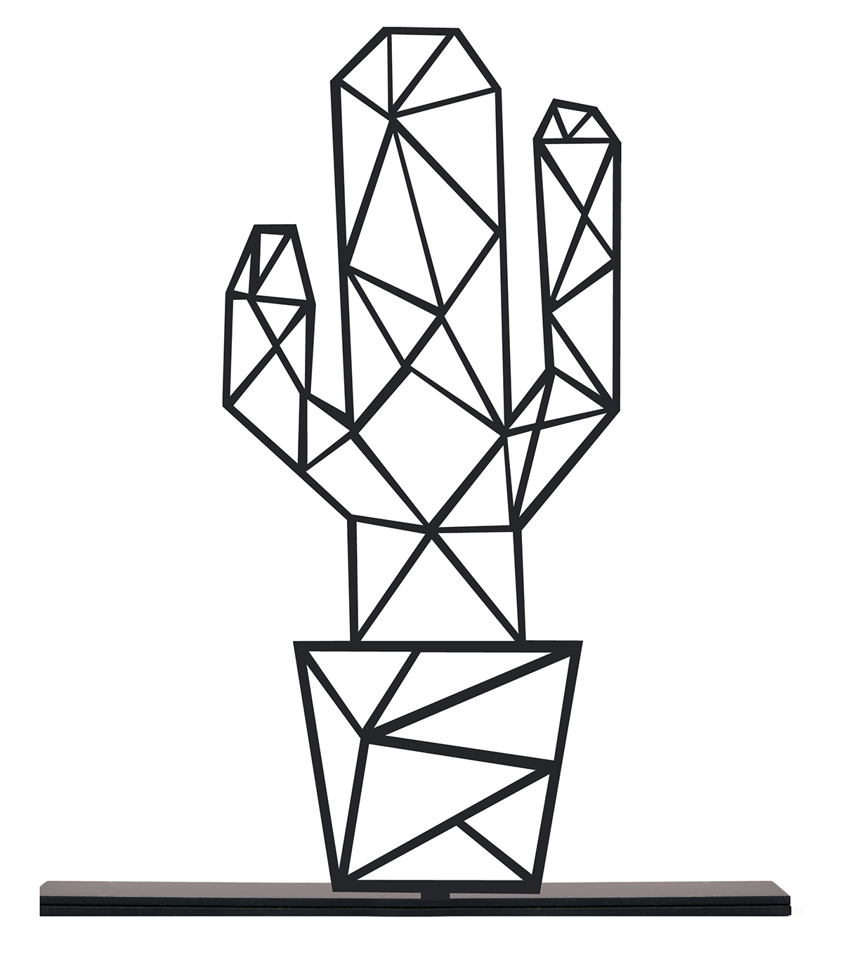 مجسمه فلزی سبک مینیمال مدل کاکتوس 3 کد 7111