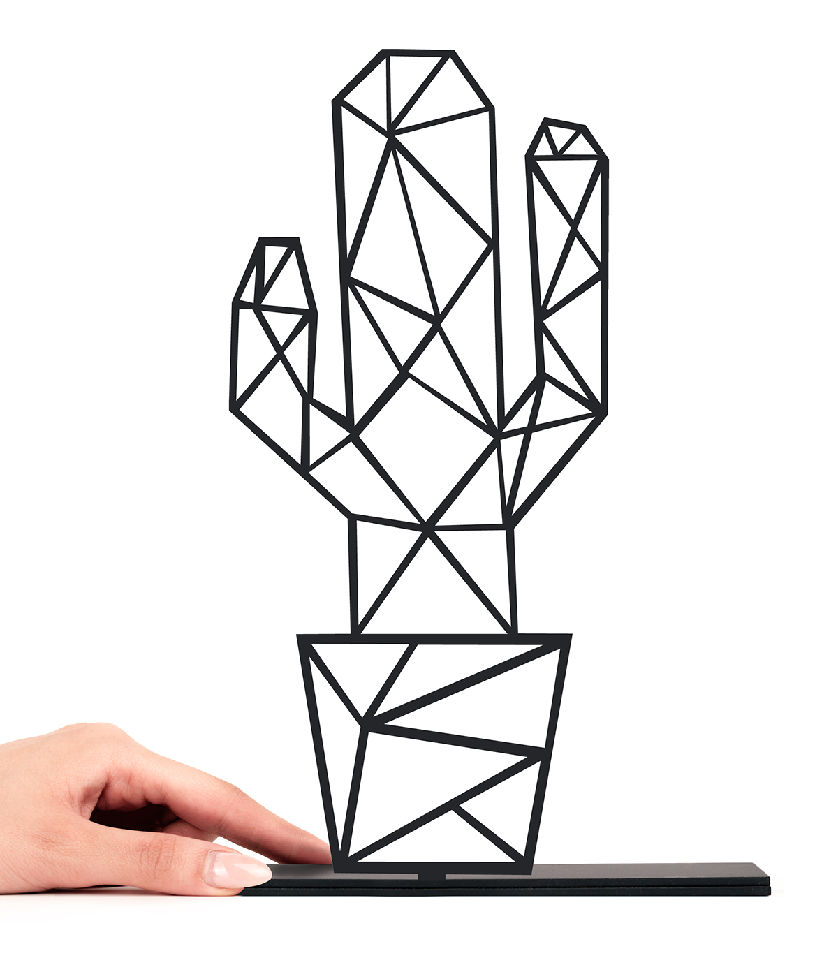 مجسمه فلزی سبک مینیمال مدل کاکتوس 3 کد 7111