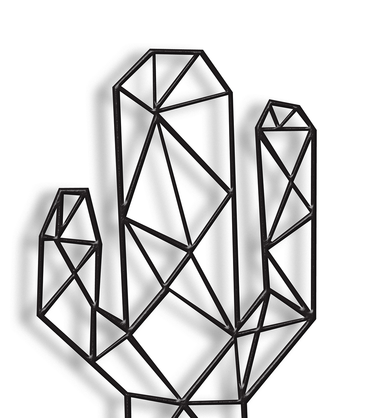 مجسمه فلزی سبک مینیمال مدل کاکتوس 3 کد 7111