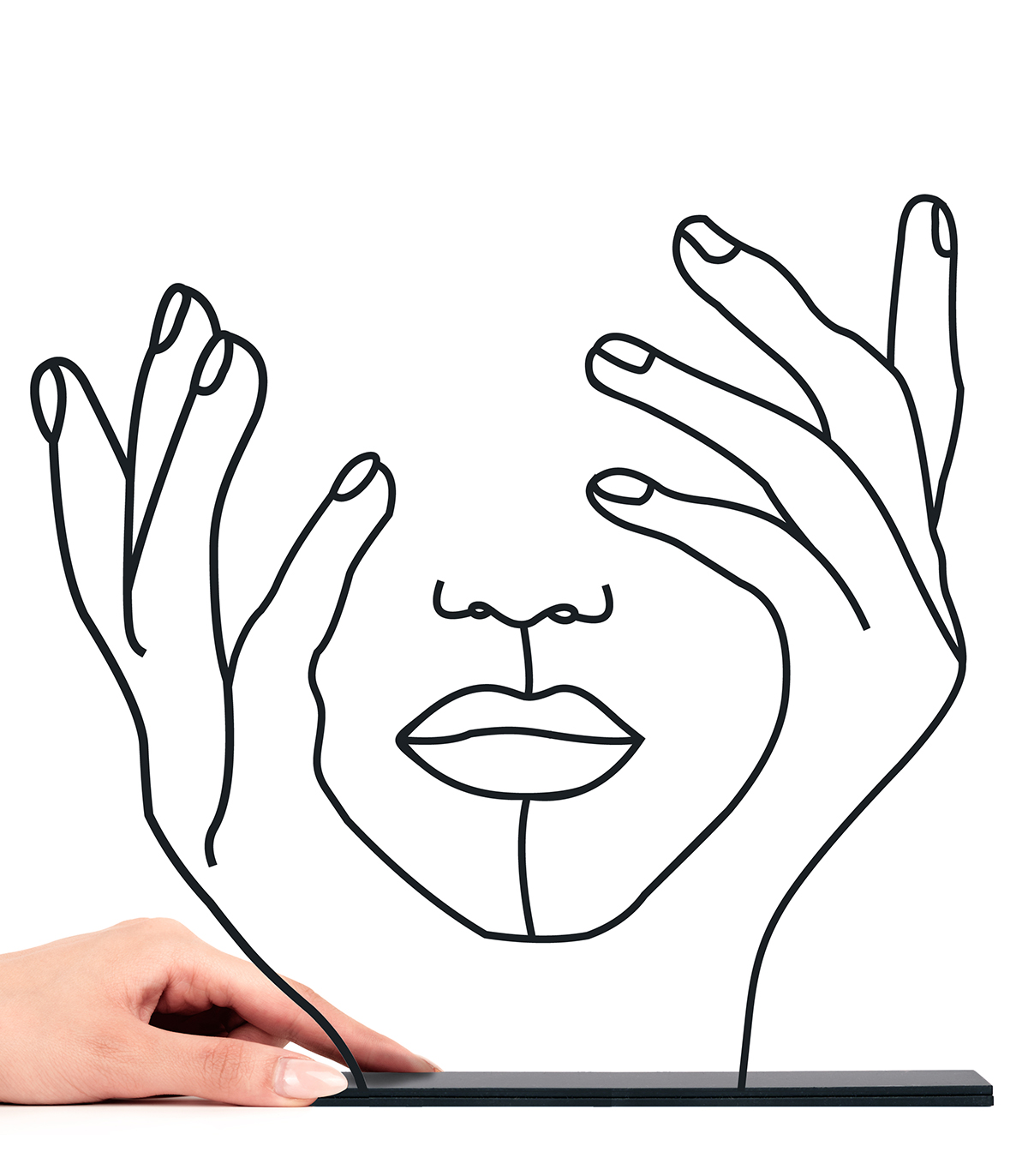 مجسمه فلزی مینیمال مدل مهین کد 7120