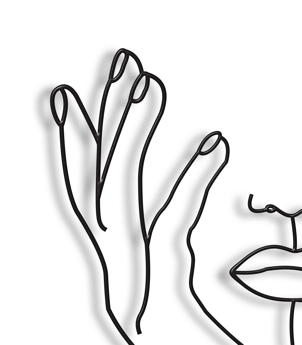 مجسمه فلزی مینیمال مدل مهین کد 7120