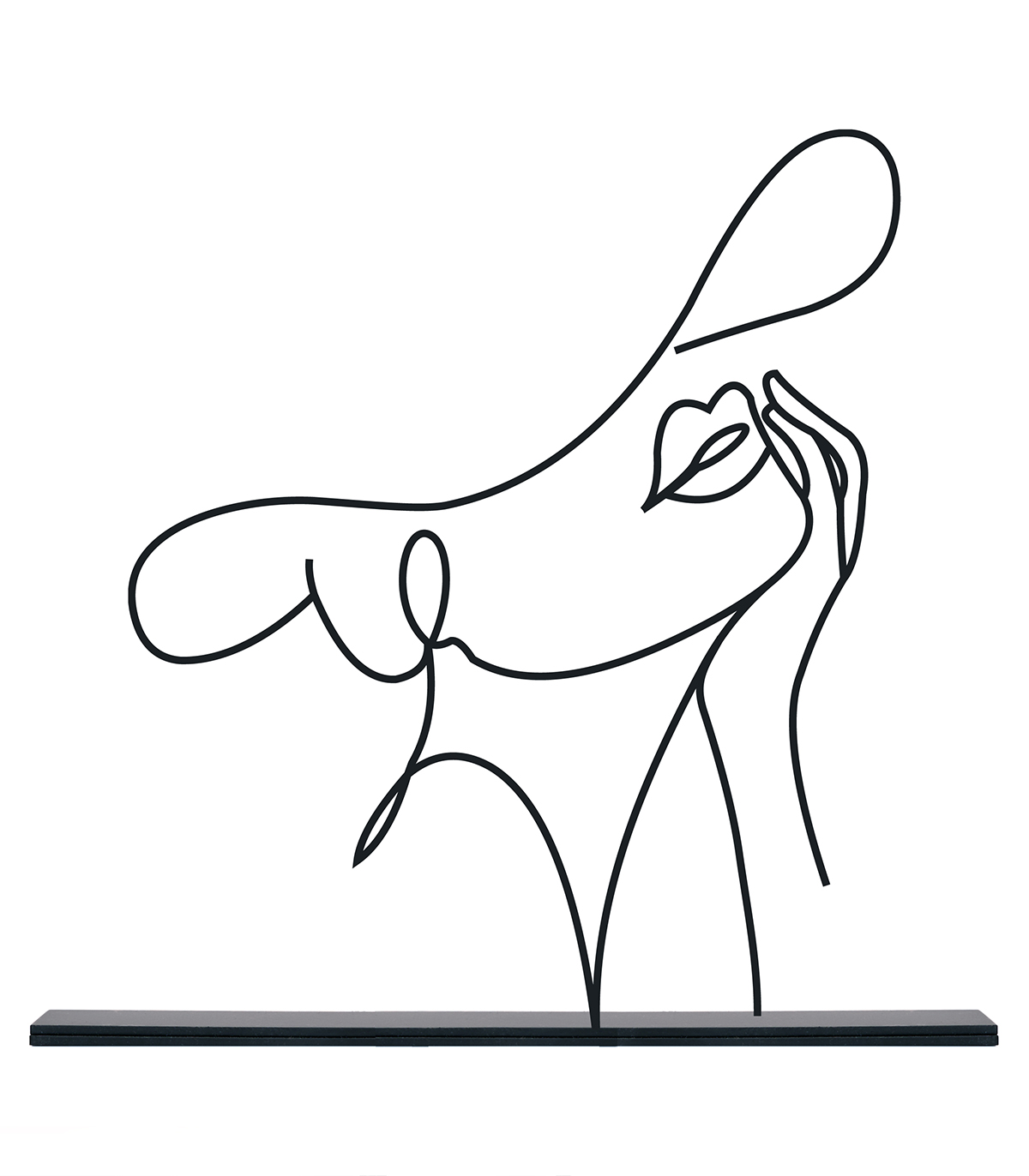 مجسمه مینیمال فلزی مدل نسترن کد 7121