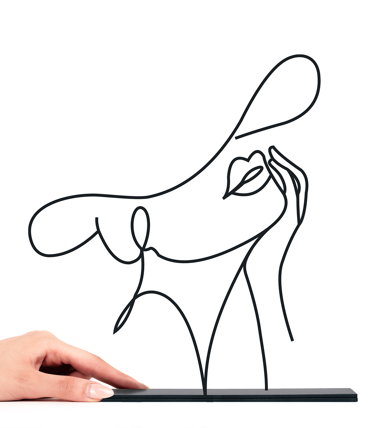 مجسمه مینیمال فلزی مدل نسترن کد 7121