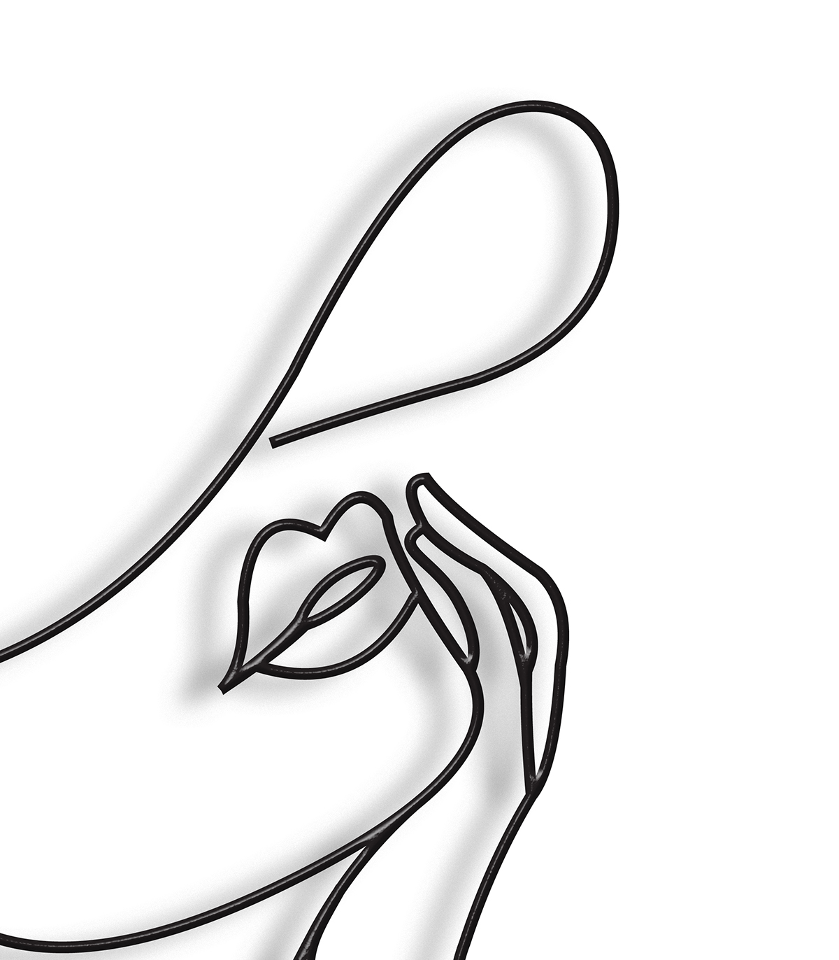 مجسمه مینیمال فلزی مدل نسترن کد 7121