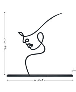 مجسمه فلزی سبک مینیمال مدل ماهور کد 7124