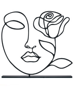 مجسمه فلزی مینیمال مدل گلرخ کد 7125