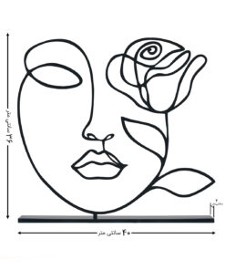 مجسمه فلزی مینیمال مدل گلرخ کد 7125