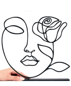 مجسمه فلزی مینیمال مدل گلرخ کد 7125