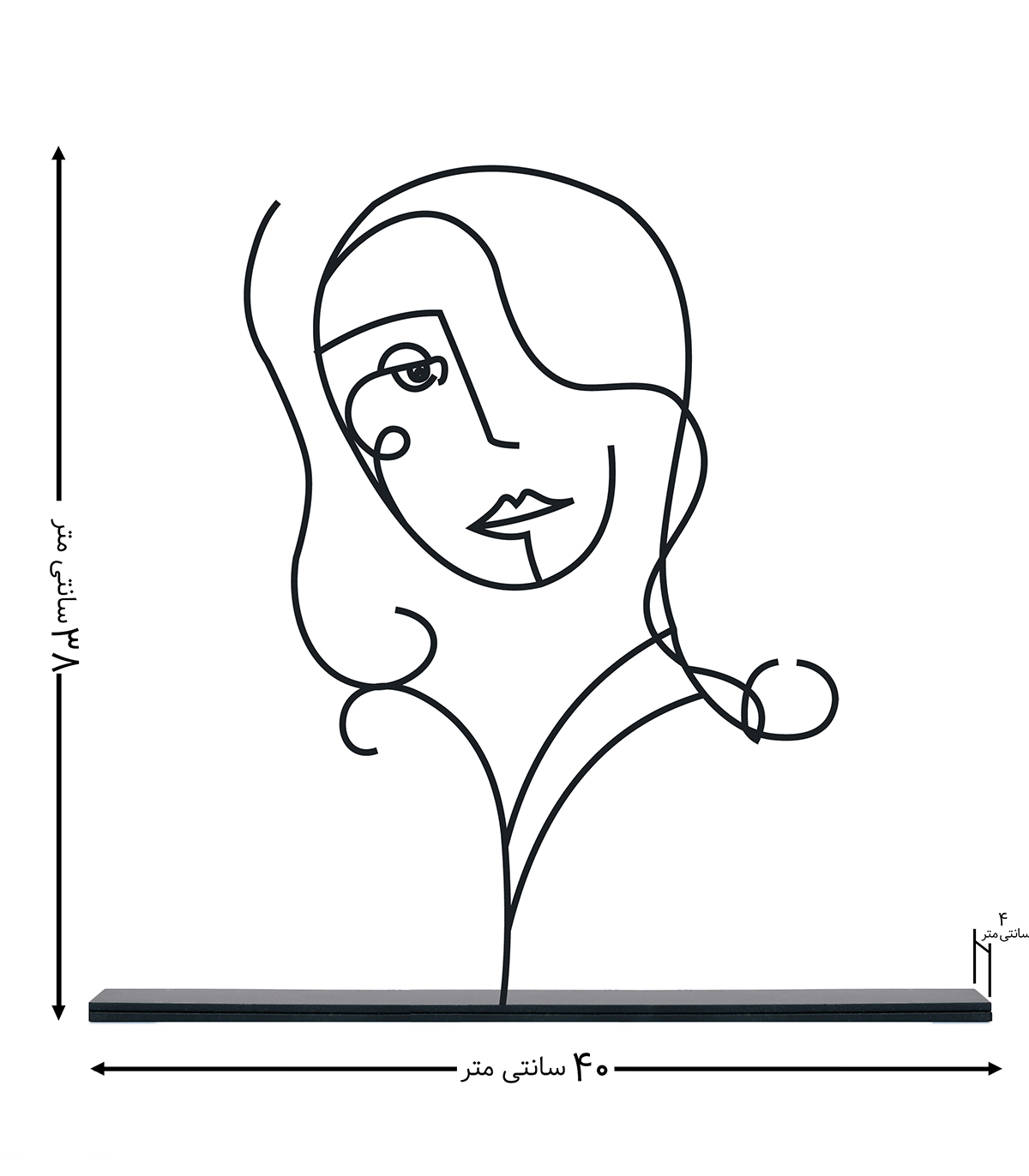 مجسمه فلزی سبک مینیمال مدل هما کد 7129