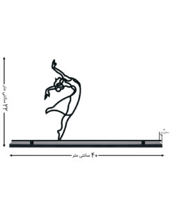 مجسمه فلزی مینیمال مدل بالرین کد 7130