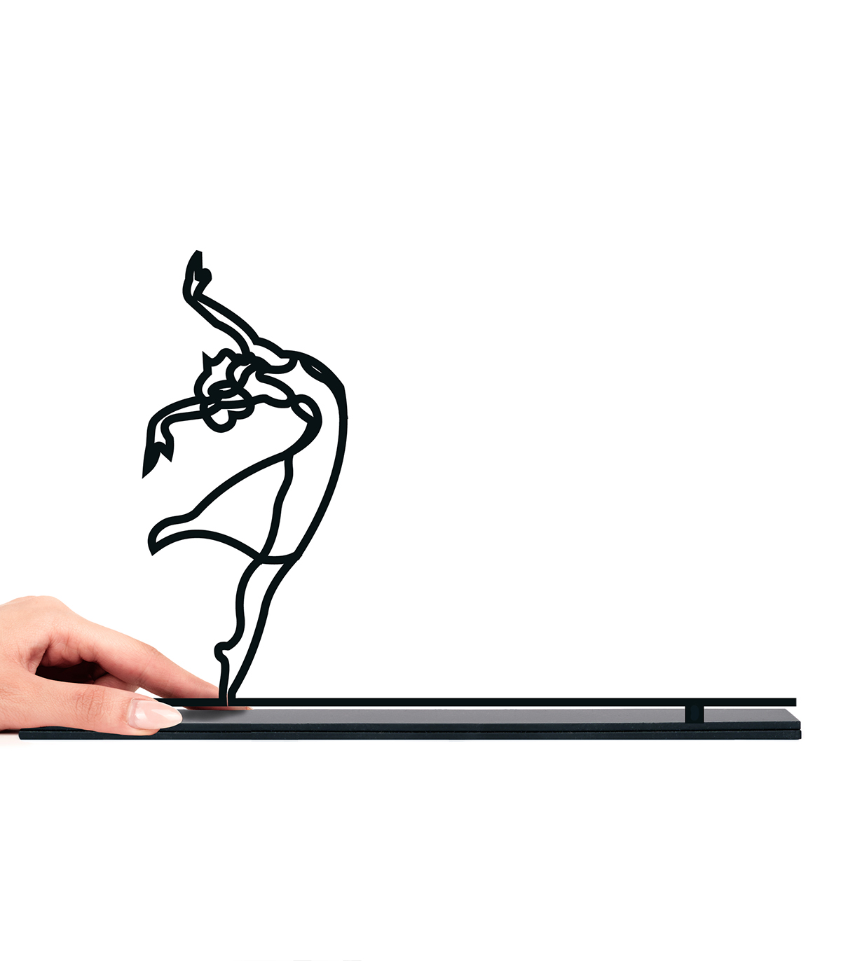 مجسمه فلزی مینیمال مدل بالرین کد 7130