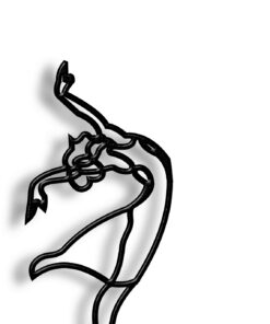 مجسمه فلزی مینیمال مدل بالرین کد 7130