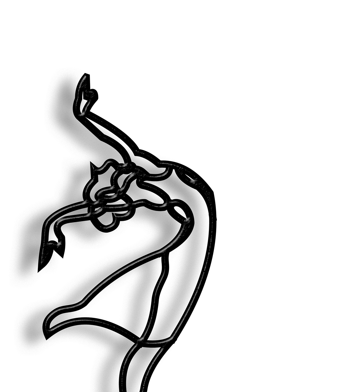 مجسمه فلزی مینیمال مدل بالرین کد 7130