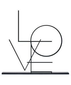 مجسمه مینیمال فلزی مدل love کد 7132