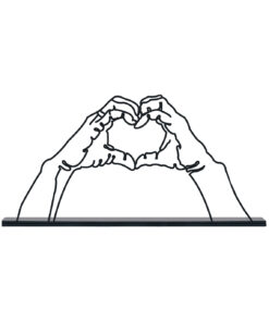 مجسمه فلزی مینیمال مدل قلب کد 7134