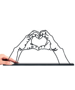 مجسمه فلزی مینیمال مدل قلب کد 7134