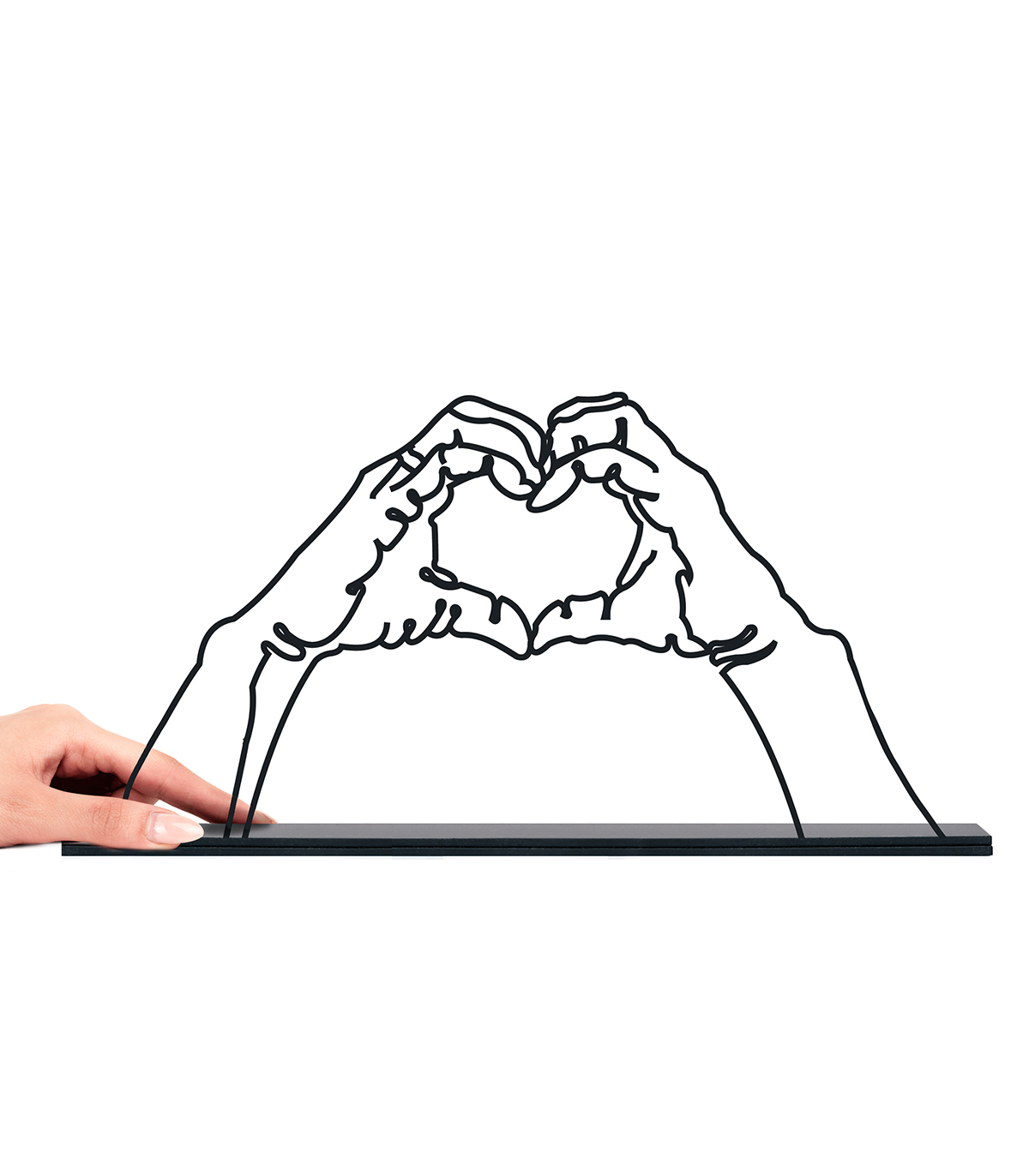 مجسمه فلزی مینیمال مدل قلب کد 7134