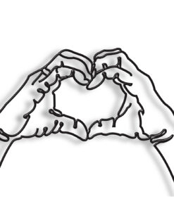 مجسمه فلزی مینیمال مدل قلب کد 7134