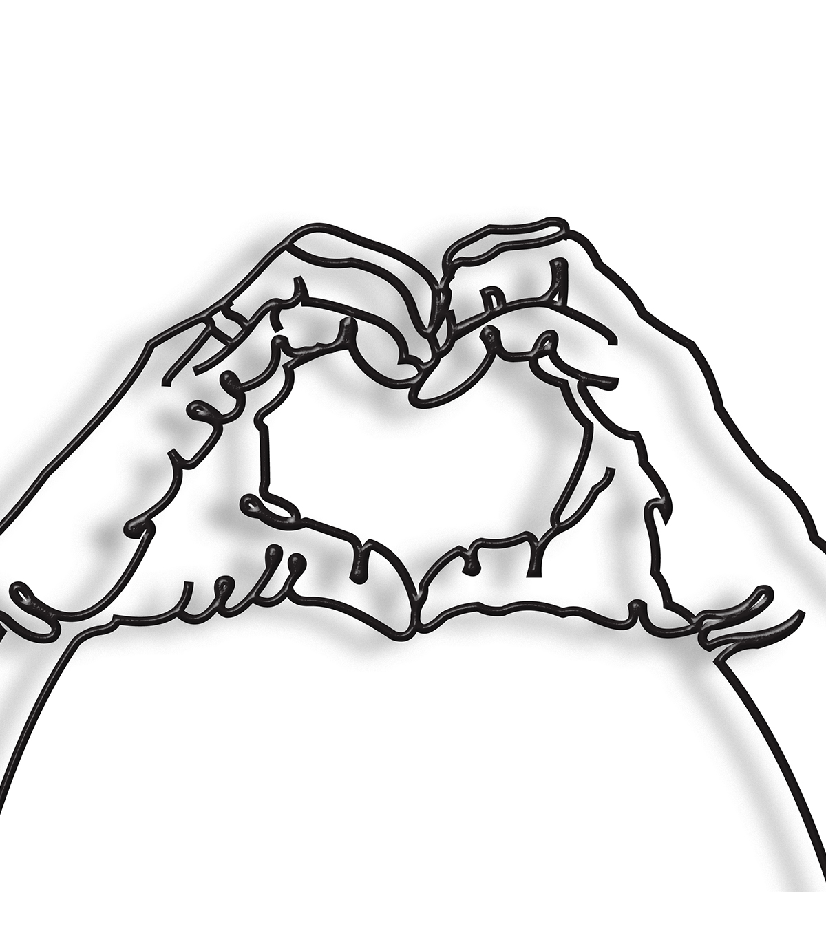 مجسمه فلزی مینیمال مدل قلب کد 7134