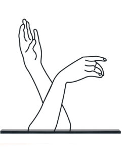 مجسمه مینیمال فلزی مدل hand کد 7136