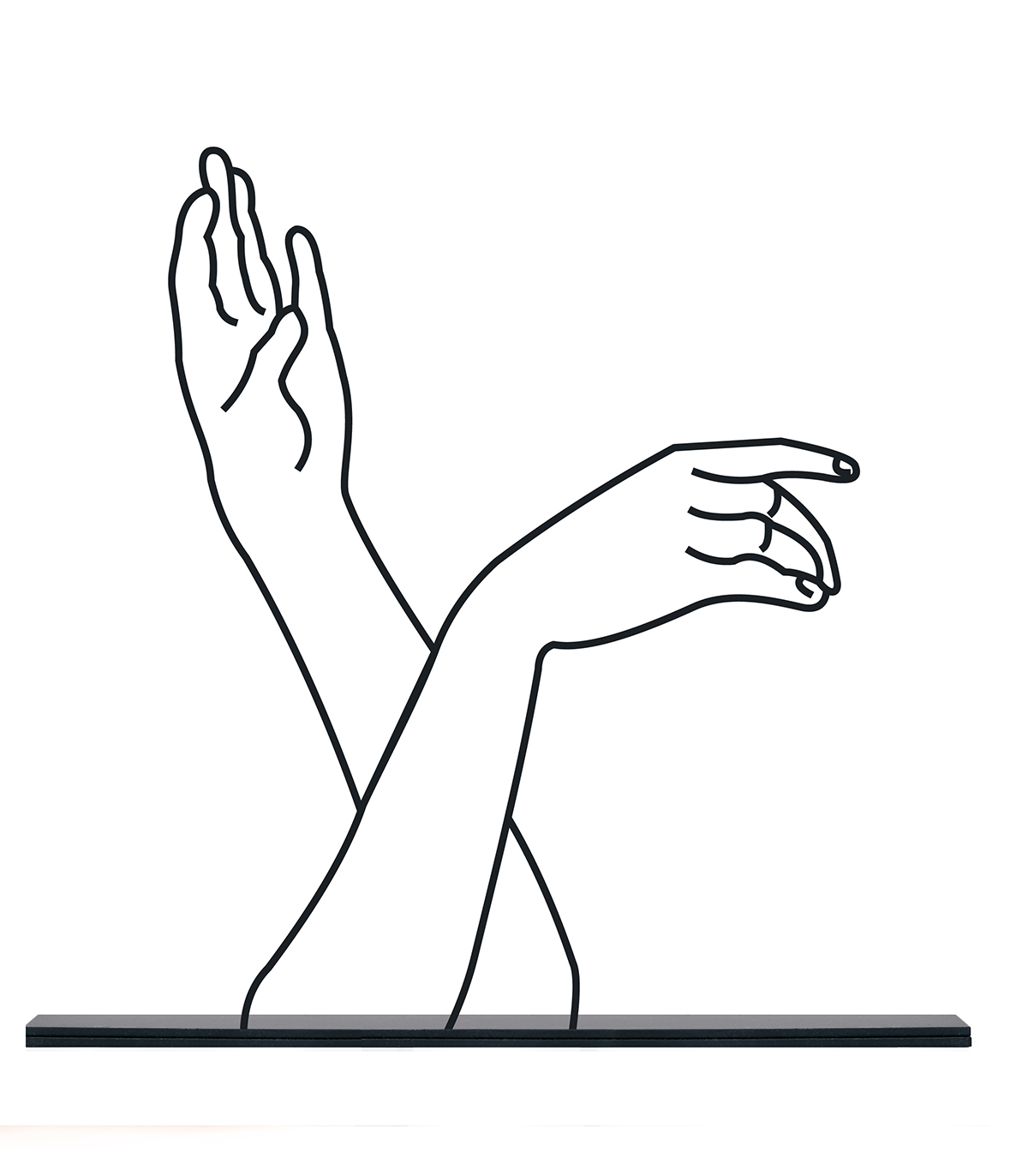 مجسمه مینیمال فلزی مدل hand کد 7136