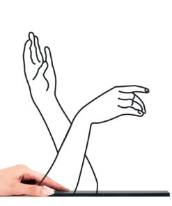 مجسمه مینیمال فلزی مدل hand کد 7136