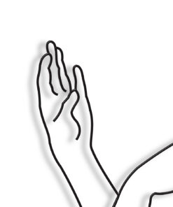 مجسمه مینیمال فلزی مدل hand کد 7136