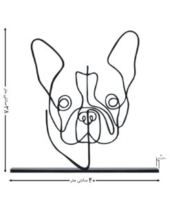 مجسمه فلزی سبک مینیمال مدل سگ کد 7138