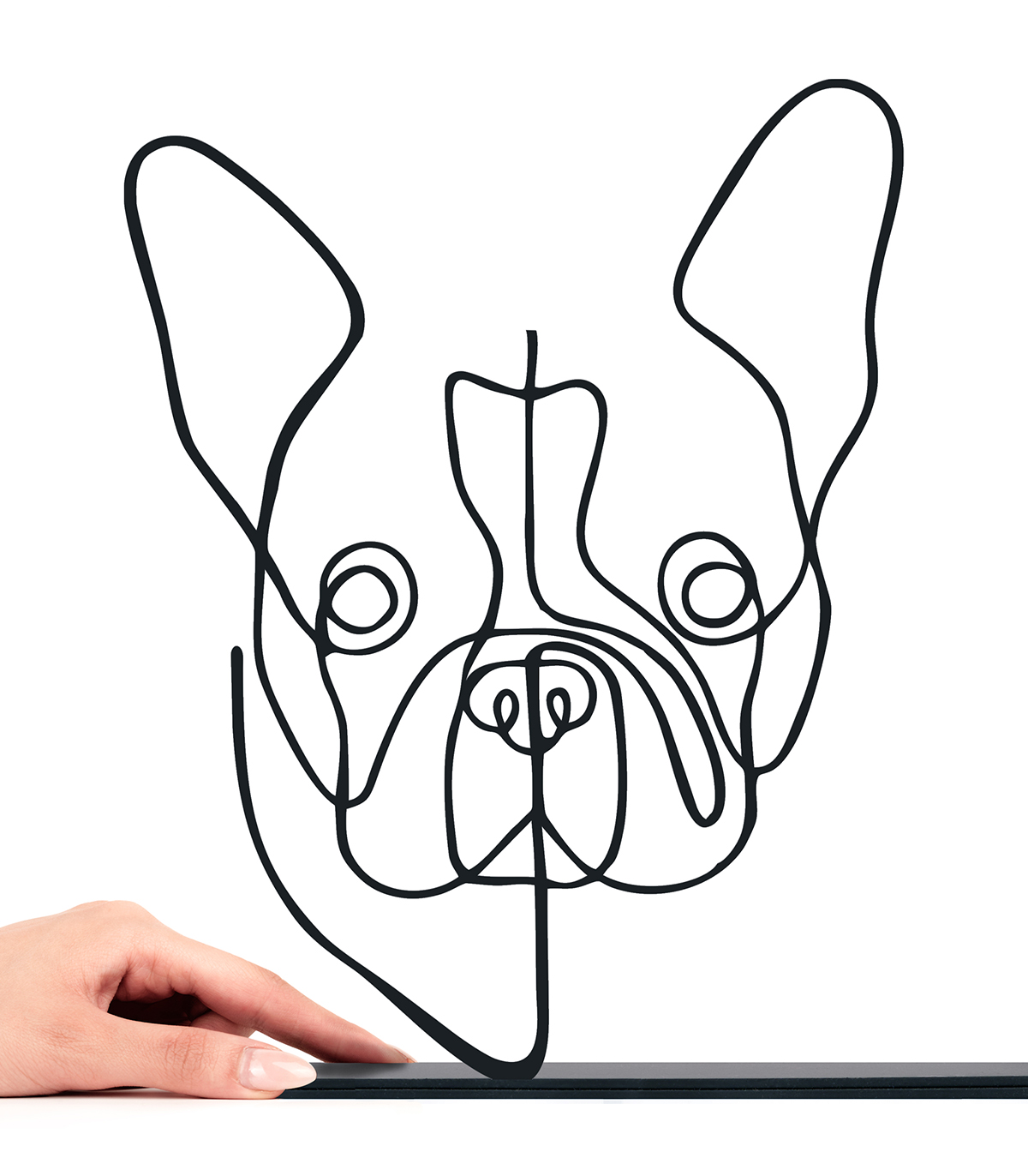 مجسمه فلزی سبک مینیمال مدل سگ کد 7138