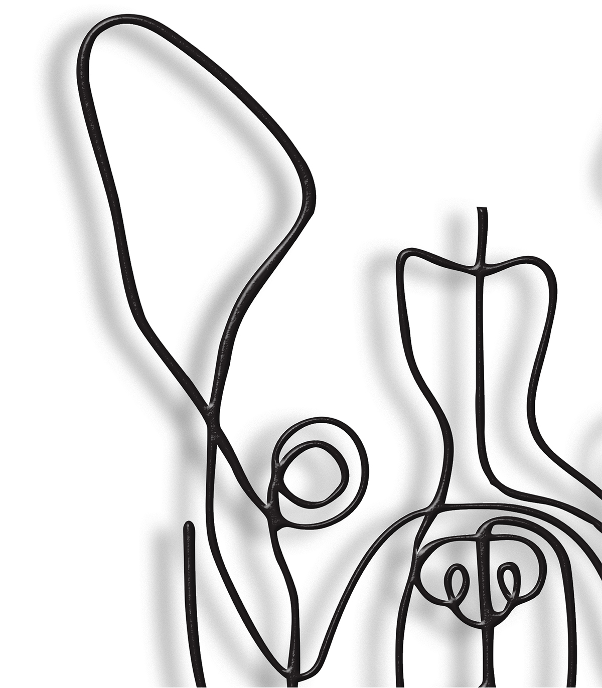 مجسمه فلزی سبک مینیمال مدل سگ کد 7138