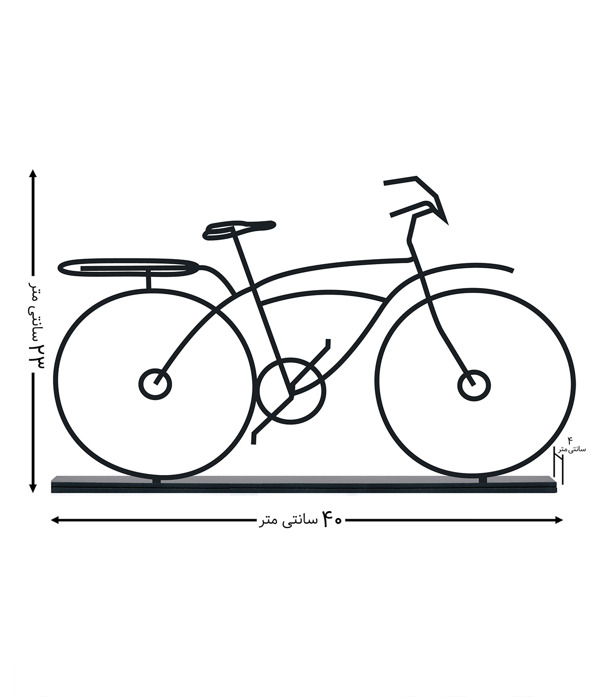 مجسمه مینیمال مدل دوچرخه کد 7140