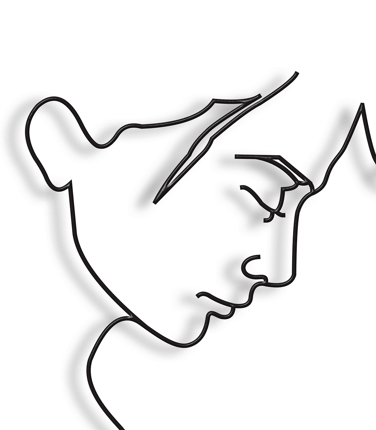 مجسمه فلزی مینیمال مدل عشق کد 7139