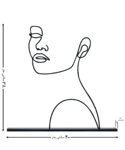 مجسمه فلزی مدل مهرانه کد 7141