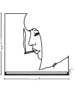 مجسمه فلزی سبک مینیمال مدل سیگار کد 7142