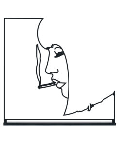 مجسمه فلزی سبک مینیمال مدل سیگار کد 7142