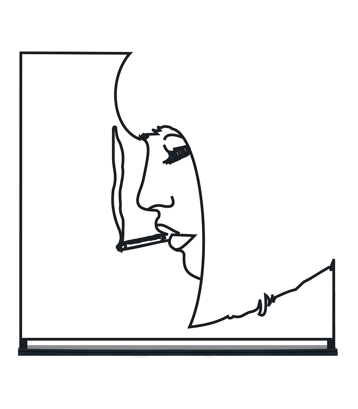 مجسمه فلزی سبک مینیمال مدل سیگار کد 7142