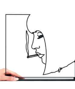 مجسمه فلزی سبک مینیمال مدل سیگار کد 7142