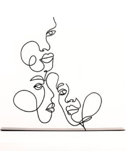 مجسمه فلزی مینیمال مدل 3 faces کد 7143