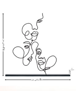 مجسمه فلزی مینیمال مدل 3 faces کد 7143