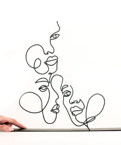 مجسمه فلزی مینیمال مدل 3 faces کد 7143