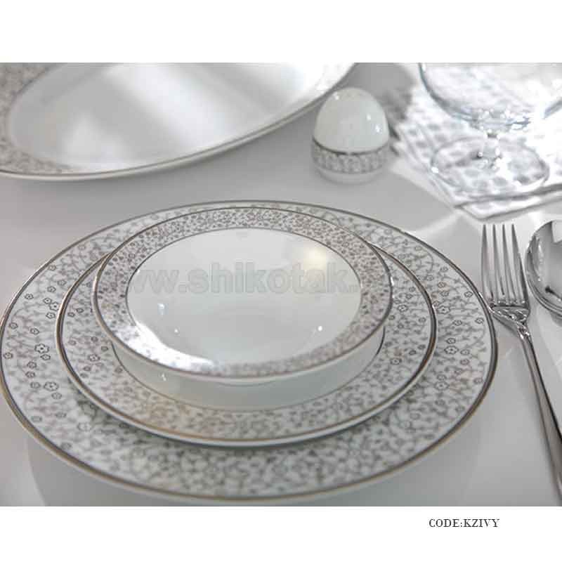 سرویس ظروف چینی 6 نفره زرین طرح ایوی