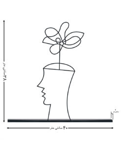 مجسمه فلزی مینیمال مدل شادی کد 7186